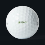 Custom Hunter Green Name Taylor Made Golf Balls Golfball<br><div class="desc">Individuelle Name Golf Balls. Grünen Text Jäger. Taylor Made.</div>