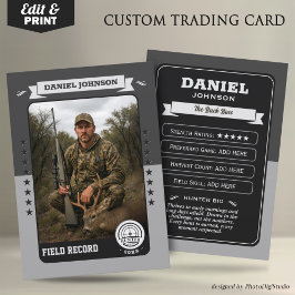 Custom Hunter Trading Card, Hunting Gifts Hunter  Telefonnummerkarte