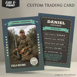 Custom Hunter Trading Card, Hunting Gifts Hunter Telefonnummerkarte
