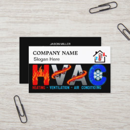 Custom HVAC Business Card with Company Logo slog 2 Visitenkarte