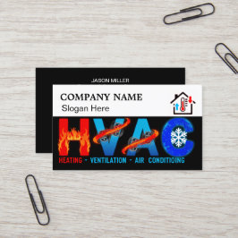 Custom HVAC Business Card with Company Logo slog 4 Visitenkarte