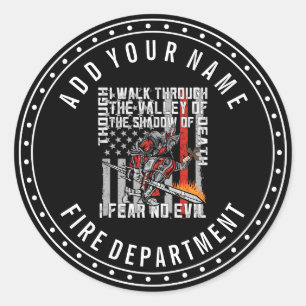 Custom I Feed No Evil Firefighter Crusader Runder Aufkleber