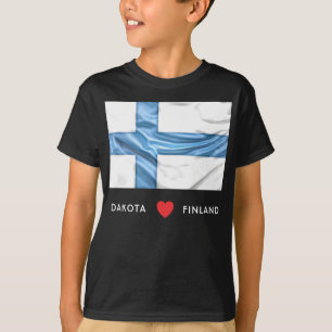 Custom I Heart Flag Finnland T-Shirt