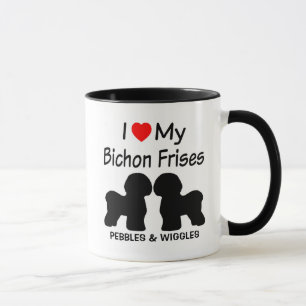 Custom I Liebe meine zwei Bichon Frise Hunde Tasse