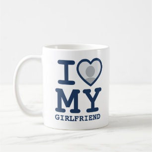 Custom I Liebe meiner Freundin Foto Text Kaffeetasse