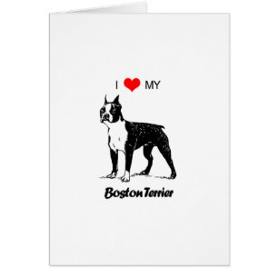 Custom I Liebe My Boston Terrier Dog Heart