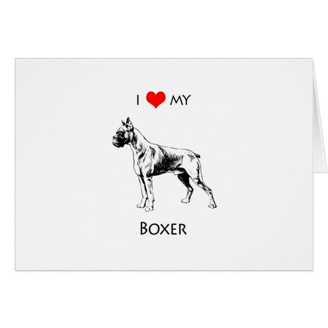 Custom I Liebe My Boxer Dog Heart (Vorderseite (Horizontal))
