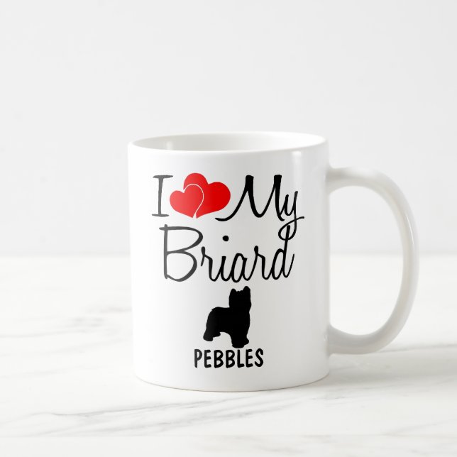 Custom I Liebe My Briard Tasse (Rechts)