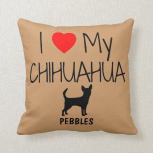 Custom I Liebe My Chihuahua Kissen