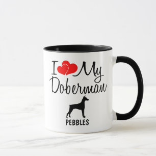 Custom I Liebe My Doberman Dog Tasse