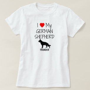 Custom I Liebe My German Shepherd T-Shirt
