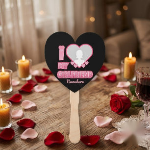 Custom I Liebe My Girlfriend - Foto & Name hinzufü Fächer