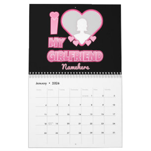 Custom I Liebe My Girlfriend - Foto & Name hinzufü Kalender