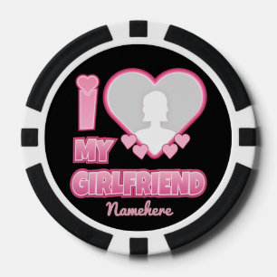 Custom I Liebe My Girlfriend - Foto & Name hinzufü Pokerchips