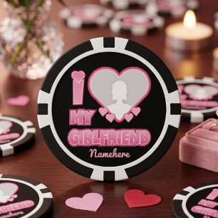 Custom I Liebe My Girlfriend - Foto & Name hinzufü Pokerchips