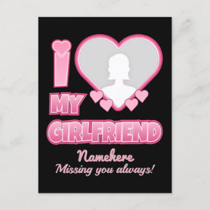 Custom I Liebe My Girlfriend - Foto & Name hinzufü Postkarte