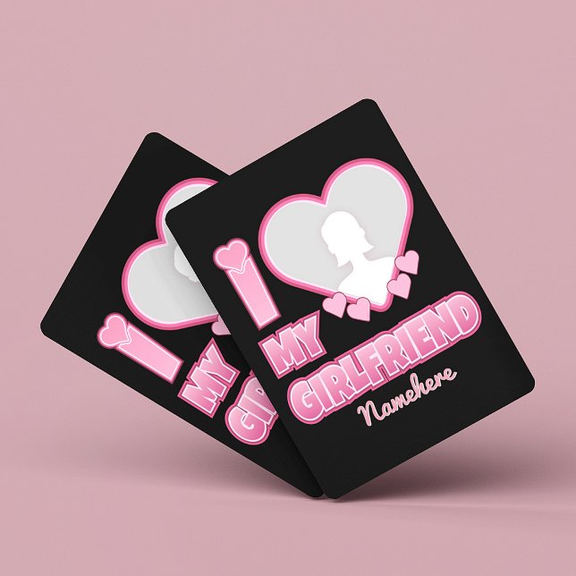 Custom I Liebe My Girlfriend - Foto & Name hinzufü Spielkarten (Von Creator hochgeladen)