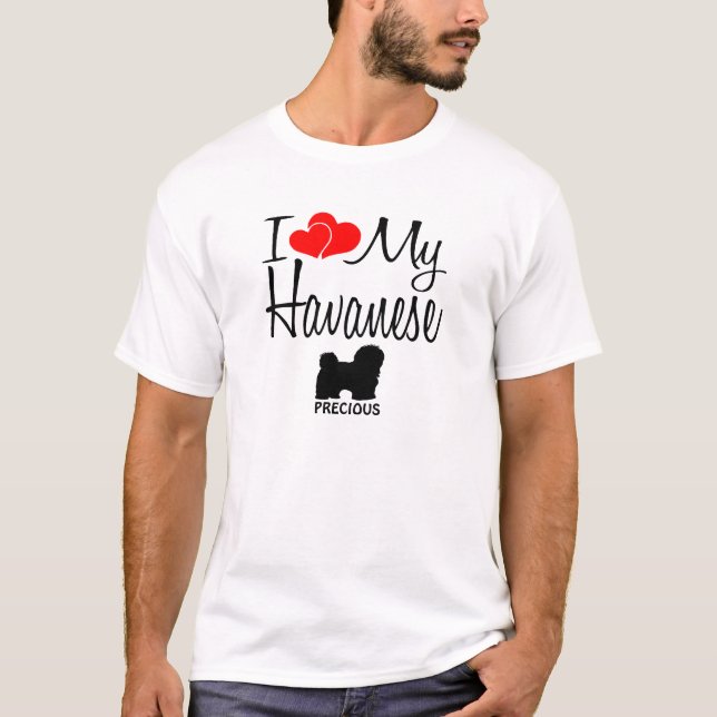 Custom I Liebe My Havanese T-Shirt (Vorderseite)