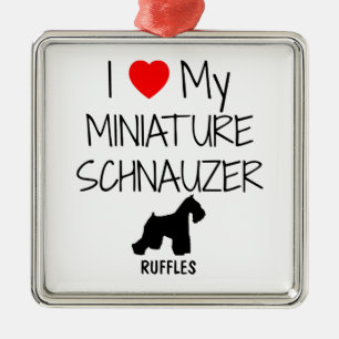 Custom I Liebe My Miniature Schnauzer Ornament Aus Metall