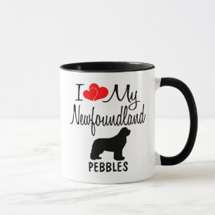 Custom I Liebe My Newfundland Dog Tasse