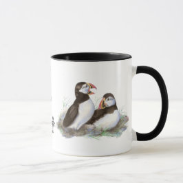 Custom "I Liebe my Puffin", Niedliche Aquarellpuff Tasse
