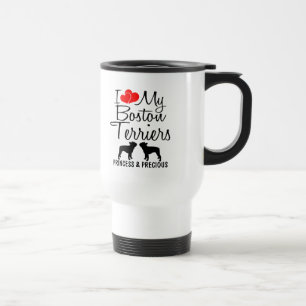 Custom I Liebe My Two Boston Terriers Tasse