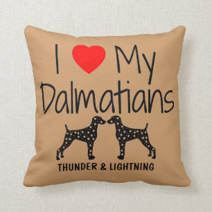 Custom I Liebe My Two Dalmatiners Kissen