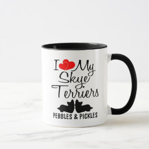 Custom I Liebe My Two Skye Terrier Tasse