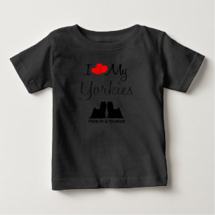 Custom I Liebe My Two Yories Baby T-shirt