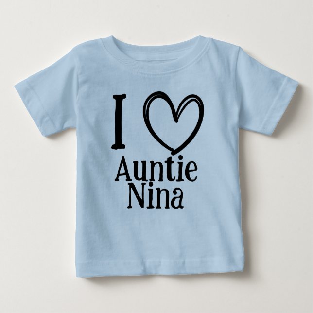 Custom "I ❤️ My (Name)" Infant/Toddler Tee (Vorderseite)