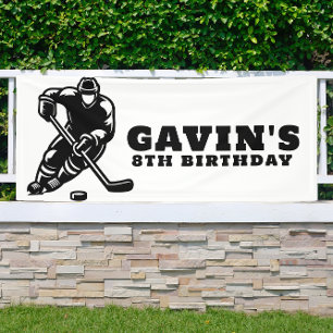 Custom Ice Hockey Geburtstagsparty Vinyl Outdoor Banner