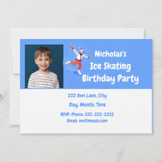 Custom Ice Skaten Geburtstagsparty Einladung