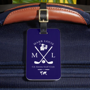 Custom ID Cool Blue Tag für Golfers Gepäckanhänger