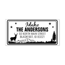 Custom Idaho State License Plate Address
