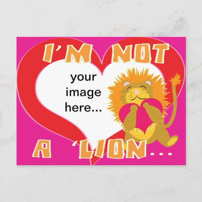Custom I'm not a Lion Postcard Postkarte (Vorderseite)