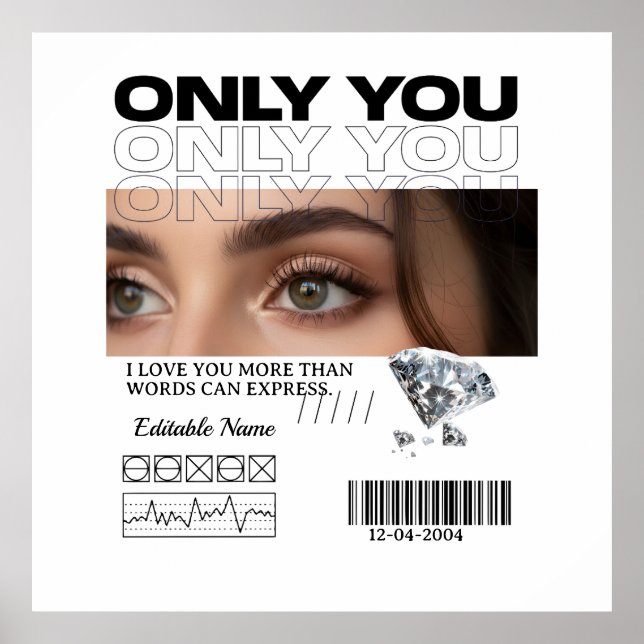 Custom Image, name & Text | Personalized Poster (Vorne)