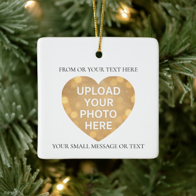Custom Image Text Keramikornament (Baum)