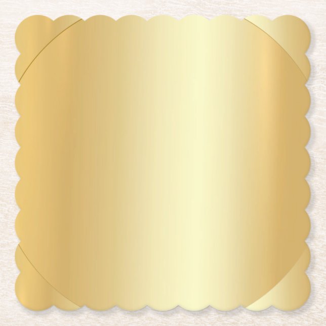 Custom Imitate Gold Glamour Leere Moderne Elegante Untersetzer (Vorderseite)