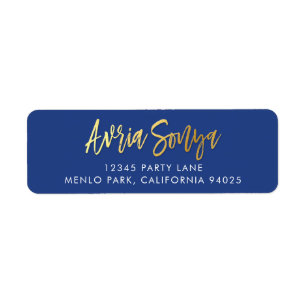 CUSTOM Imitate Goldfoliennamen königsblaue AVRIA S