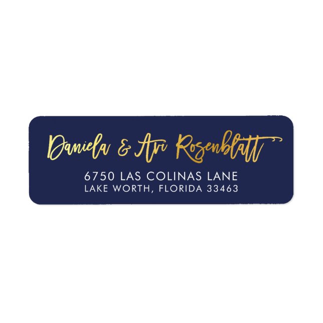 CUSTOM Imitate Goldfoliennamen Marine + Gold ZACHA (Vorne)