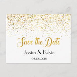 Custom Imitats Gold Foil Confetti Dots Save the Da Ankündigungspostkarte