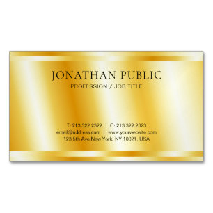 Custom Imitats Gold Metallic Look Business Card Magnetische Visitenkarte
