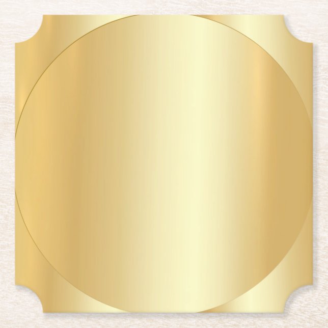 Custom Imitats Gold Modern Glamour Blank Elegant Untersetzer (Vorderseite)