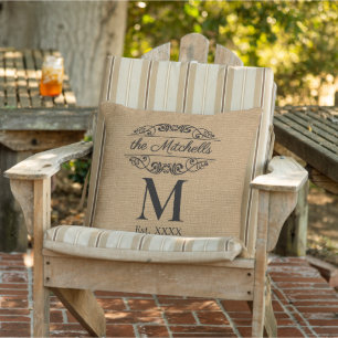 Custom Imitats Jute Pattern Stilvolle Trendy Willk Kissen