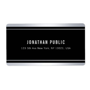 Custom Imitats Silver Black Modern Elegante Shippi