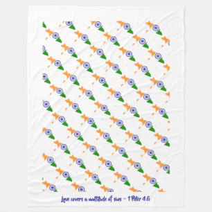 Custom INDIA FLAG Fleecedecke