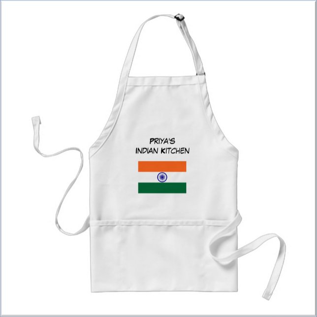 Custom Indian Flag Orange White and Green Schürze (Von Creator hochgeladen)