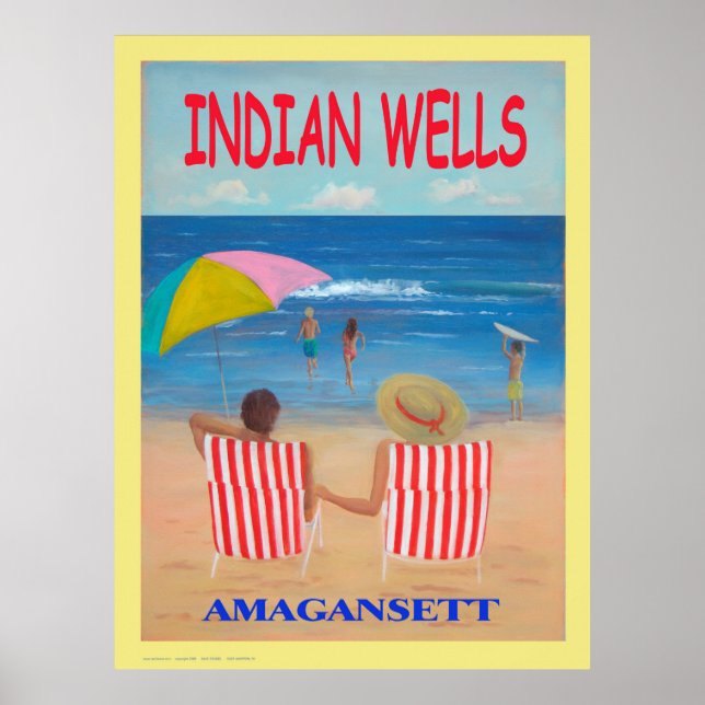 Custom Indian Wells Beach Art Print Poster (Vorne)