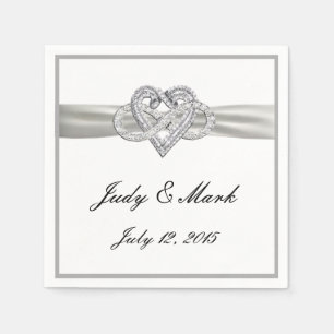 Custom Infinity Heart Paper Napkins Serviette