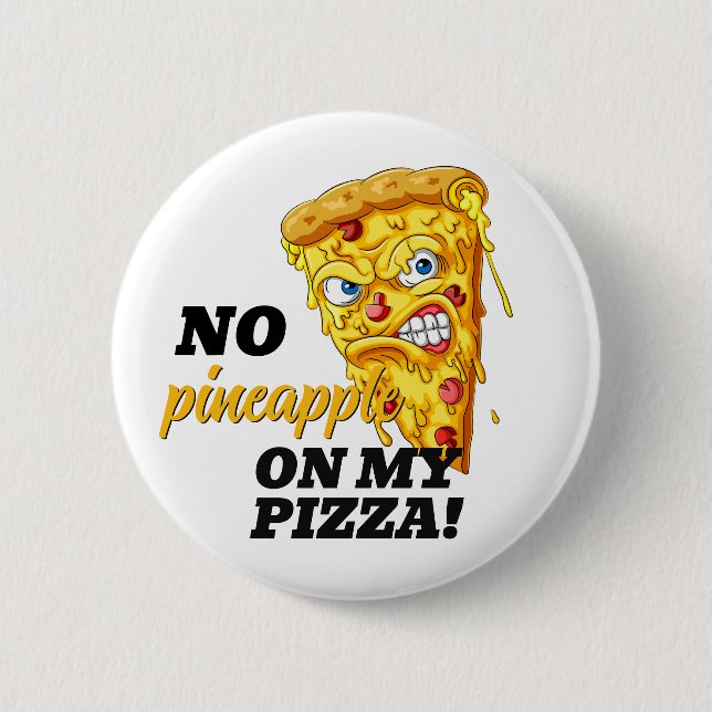 Custom Ingredient Angry Pizza Button (Vorderseite)
